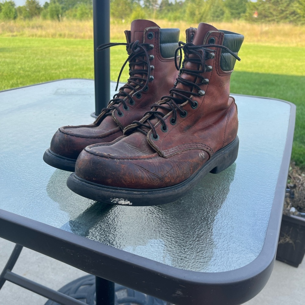 Vintage Red Wing Supersole Dark Brown Leather Boots size 10 E